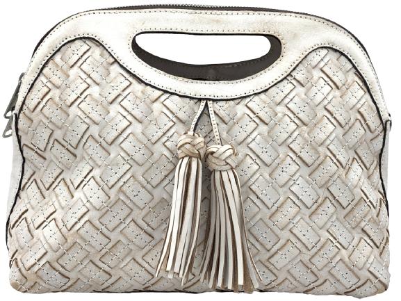 New Patricia Nash White Leather Handbag