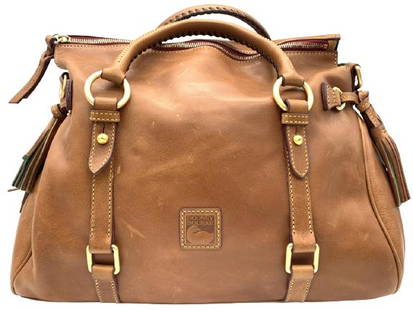 NEW DOONEY & BOURKE FLORENTINE LEATHER SATCHEL: NEW DOONEY & BOURKE FLORENTINE LEATHER SATCHEL (BROWN)-NEW-JD121621