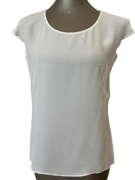 ESCADA  WINTER WHITE SILK SHELL SZ 34 (1 of 3)