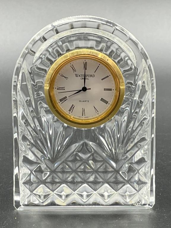 WATERFORD CRYSTAL DESKTOP TABLE CLOCK 3.5" (1 of 3)