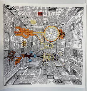 Sold at Auction: Pedro Friedeberg, PEDRO FRIEDEBERG THE TARO NEWS  SERIGRAPH PRINT