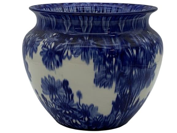 VTG FLOW BLUE BLUE AND WHITE PLANTER: VTG FLOW BLUE BLUE AND WHITE PLANTER