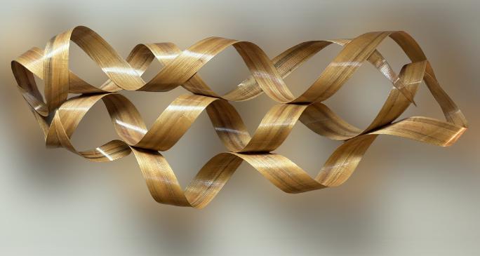 RENEE DINAUER BENTWOOD WHISP WALL SCULPTURE 77" (1 of 4)