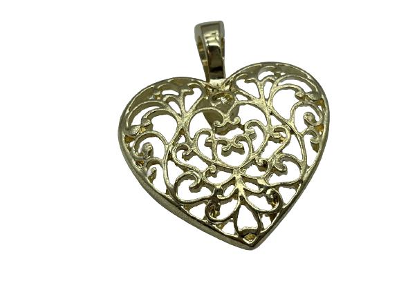 RMN VINTAGE  HEART SLIDE OR PENDANT (1 of 3)
