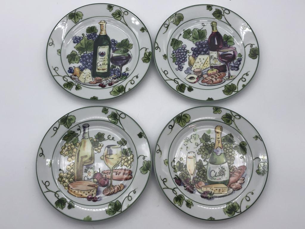 HOME ESSENTIALS SET OF 4 DESSERT PORCELAIN PLATES (1 of 3)