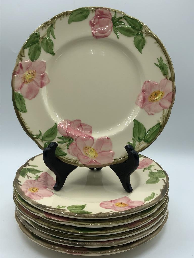 7 VTG FRANCISCAN "DESERT ROSE" PLATES (1 of 1)