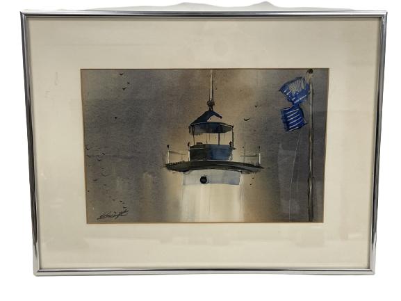 BARBARA SWIFT " ITS A LIGHTHOUSE"  PAINTING (1 of 4)