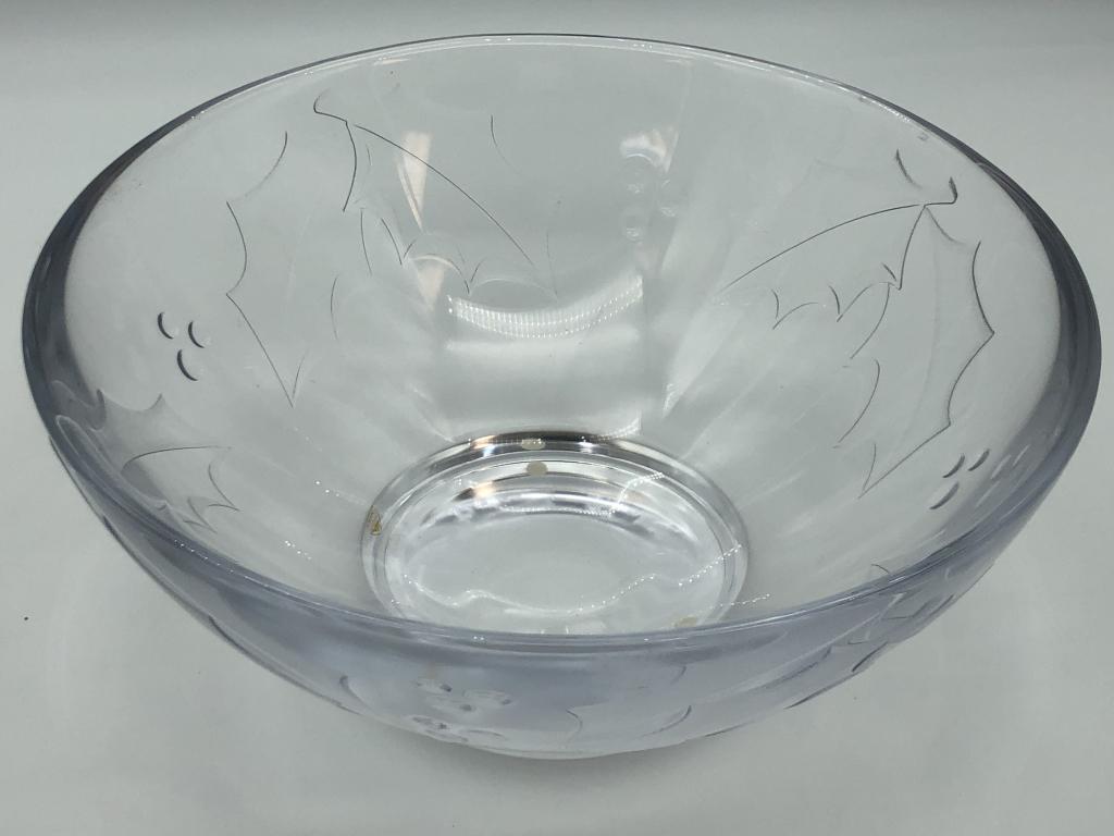 ORREFORS SWEEDEN CRYSTAL BOWL: PORTMEIRION BOTANIC GARDEN SOUFFLE DISH -VERY GOOD CONDITION -NEW IN BOX-JD112521