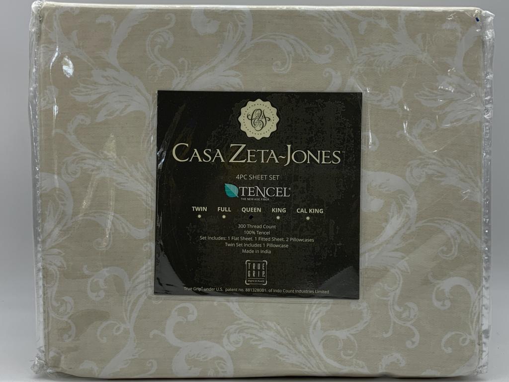 NEW CASA ZETA-JONES QUEEN SIZE 4PC SHEET SET (1 of 2)