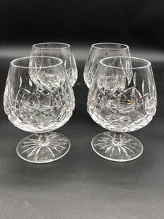 4 WATERFORD CRYSTAL BRANDY SNIFTERS: 4 WATERFORD CRYSTAL BRANDY SNIFTERS