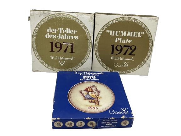LOT OF 3 COLLECTOR HUMMEL PLATES IN ORG BOXES (1 of 1)