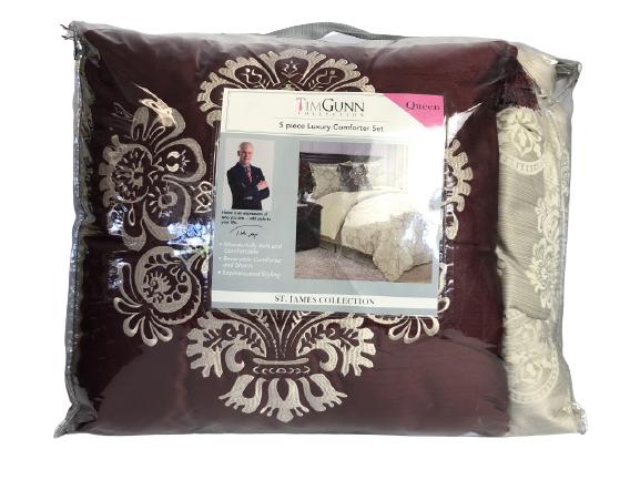 TIM GUNN ST.JAMES 5PC COMFORTER SET QUEEN (1 of 3)