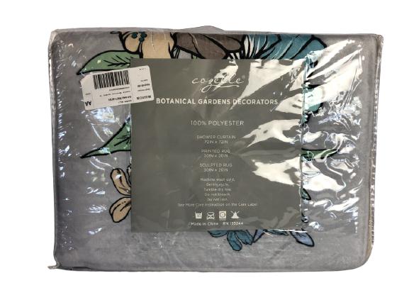 COZELLE BOTANICAL GARDENS SHOWER CURTAIN SET (1 of 4)