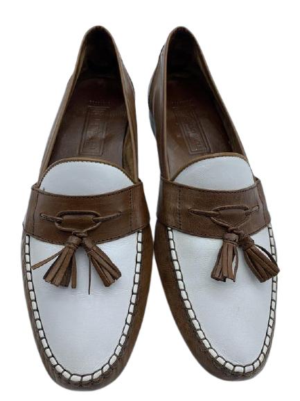 BRUNO MAGLI "PASADENA" 2 TONED LEATHER LOAFERS: BRUNO MAGLI "PASADENA" 2 TONED LEATHER LOAFERS -SZ 10