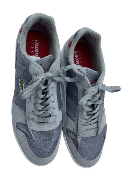 LACOSTE GREY/ RED TENNIS SHOES SZ 10.5 (1 of 3)