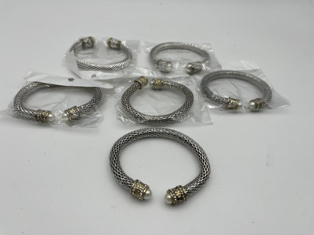 SET OF 6 DAVID YURMAN STYLE FASHION BRACELETS (1 of 3)