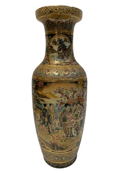 LARGE JAPANESE SATSUMA VASE 24" (1 of 9)