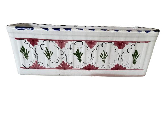 TALAVERA STYLE TERRACOTTA PLANTER 20" (1 of 4)