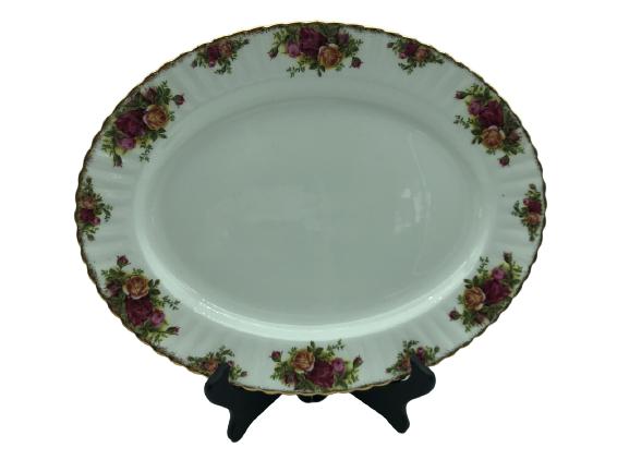 VTG ROYAL ALBERT CHINA OLD COUNTRY ROSES  PLATTER (1 of 3)