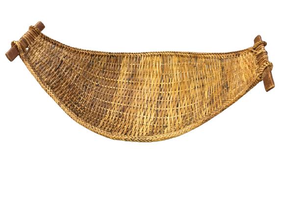 ANTIQUE HAND WOVEN DRYING BASKET 46" (1 of 6)