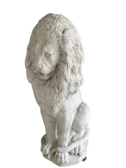 LARGE STONE LION FOUNTAIN 44" (1 of 4)