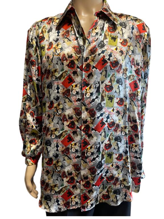 FROM COLLARS TO CUFFS 100% SILK MEN'S SHIRT  XL (1 of 3)