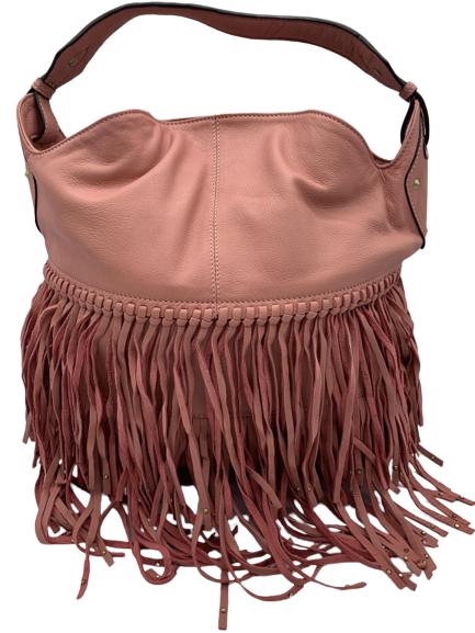 NEW ORYANY PINK ANGIE FRINGE HOBO BAG (1 of 6)