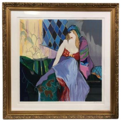 ITZCHAK TARKAY " PAINTERS MODEL" FRAMED PRINT 44" (1 of 3)