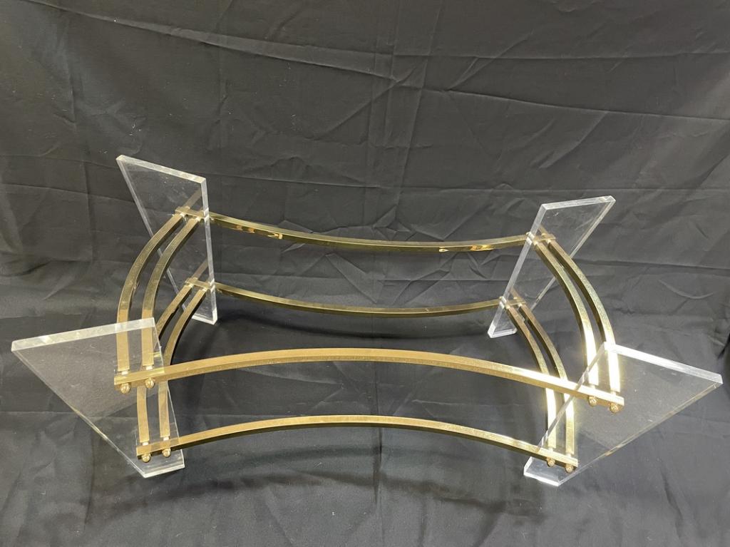 CHARLES HOLLIS JONES STYLE LUCITE TABLE 44" (1 of 8)