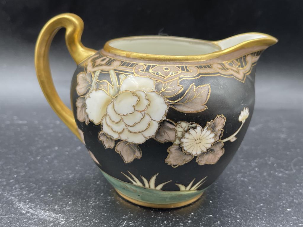 VTG HANDPAINTED NIPPON MORIAGE CREAMER: VTG HANDPAINTED NIPPON MORIAGE CREAMER -MUST PICK UP IN BOCA RATON SAT FEB 19, 12-3 OR ARRANGE IN HOUSE SHIPPING PRIOR