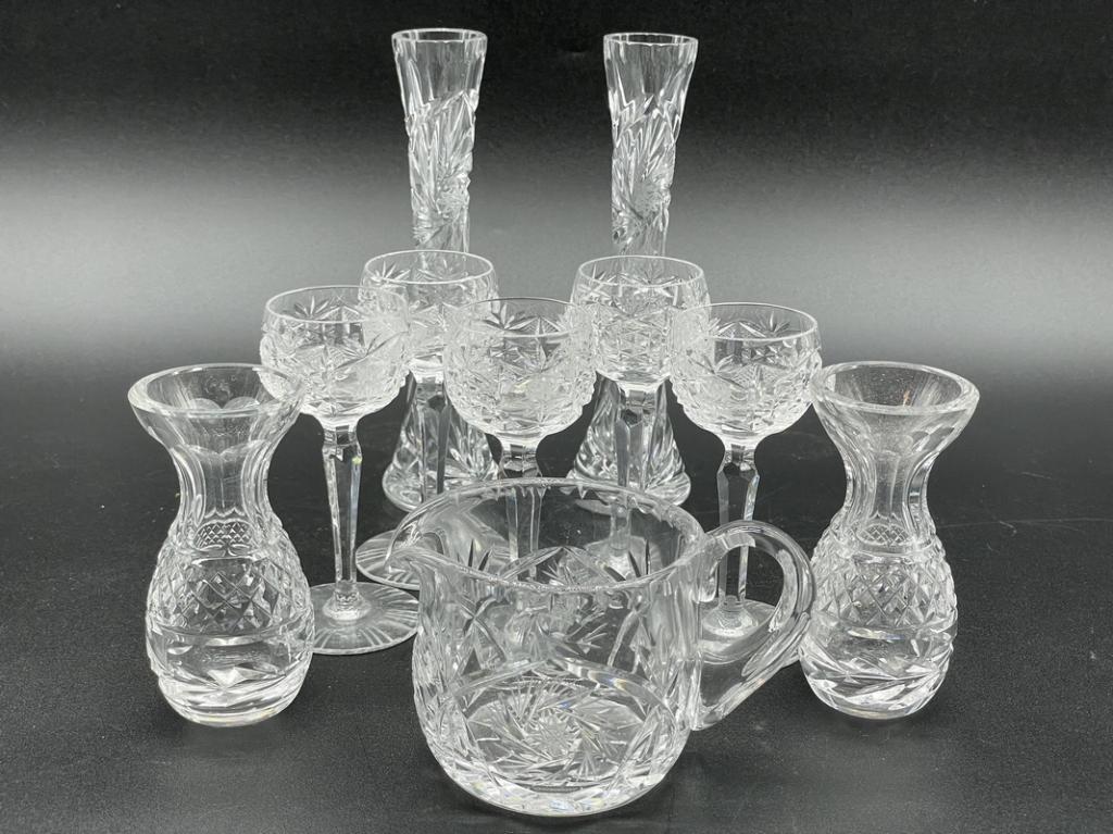 LOT OF ASSORTED BAVARIAN STYLE CLEAR CUT CRYSTAL (1 of 5)