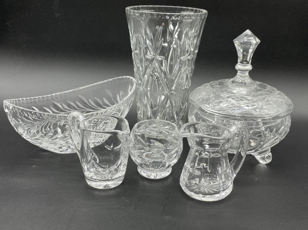 LOT OF ASSORTED BAVARIAN STYLE CLEAR CUT CRYSTAL (1 of 7)