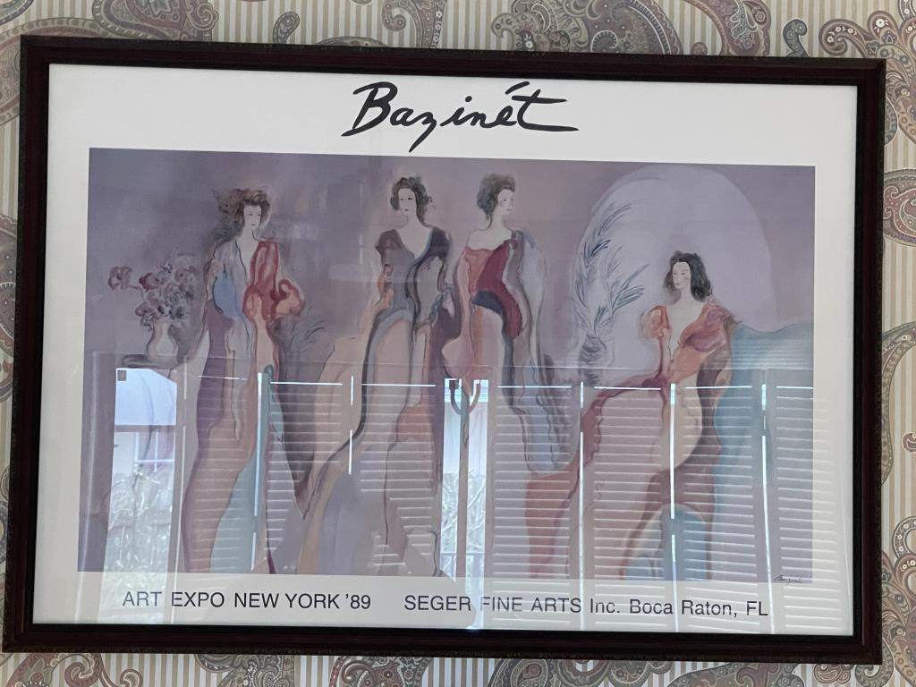 VTG BAZINET FRAMED PRINT ART EXPO NEW YORK '89 (1 of 1)