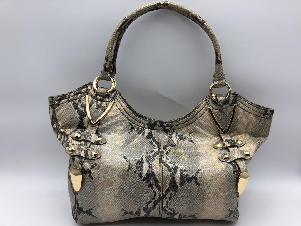 ORYANY SNAKESKIN LEATHER HANDBAG (1 of 6)