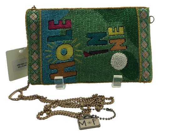 MARY FRANCES HOLE IN ONE BEADED CRYSTAL PURSE NWT (1 of 4)