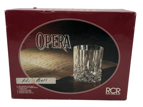 OPERA ROYAL CRYSTAL ROCK HIGHBALLS 3.5": OPERA ROYAL CRYSTAL ROCK HIGHBALLS 3.5" -NEW IN BOX