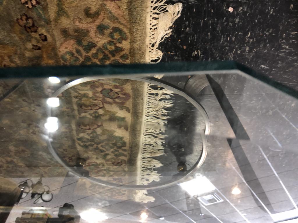 12 SIDED BEVELLED GLASS COCKTAIL TABLE (1 of 4)