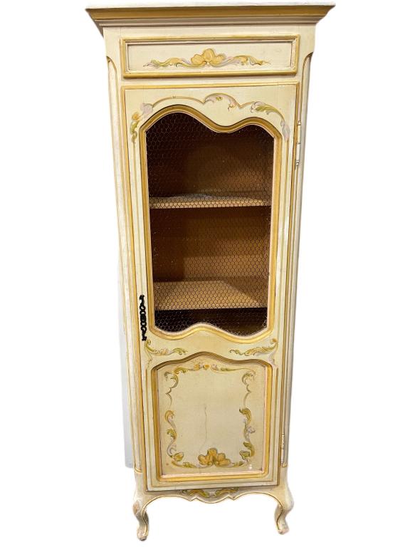 COTTAGE CORE SHABBY CHIC HANDPAINTED CABINET (1 of 6)