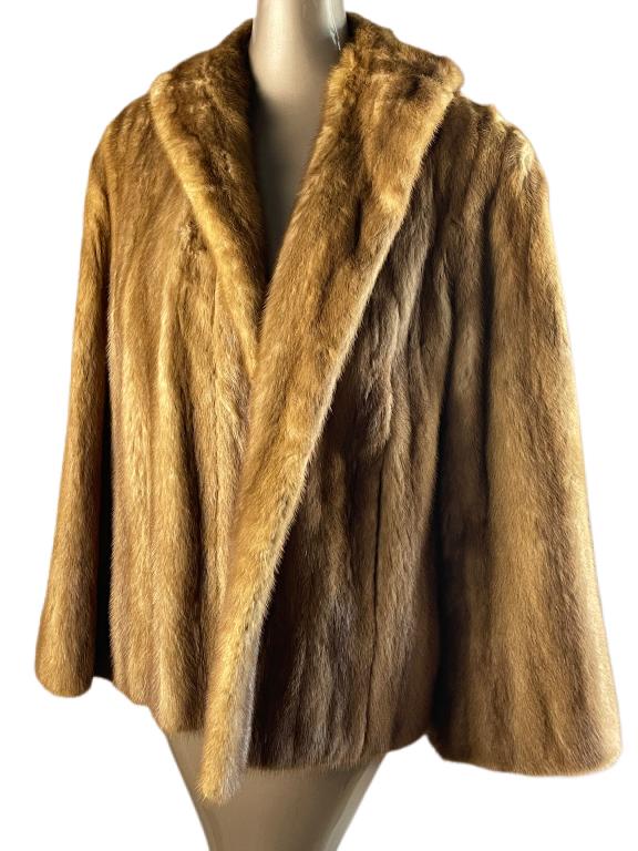 DAVID REISS CHICAGOI VTG MINK JACKET SZ L: DAVID REISS CHICAGOI VTG MINK JACKET SZ L