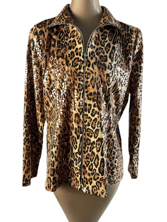 MISOOK REPTILE INSPIRED ZIP UP LADIES JACKET SZ M (1 of 3)