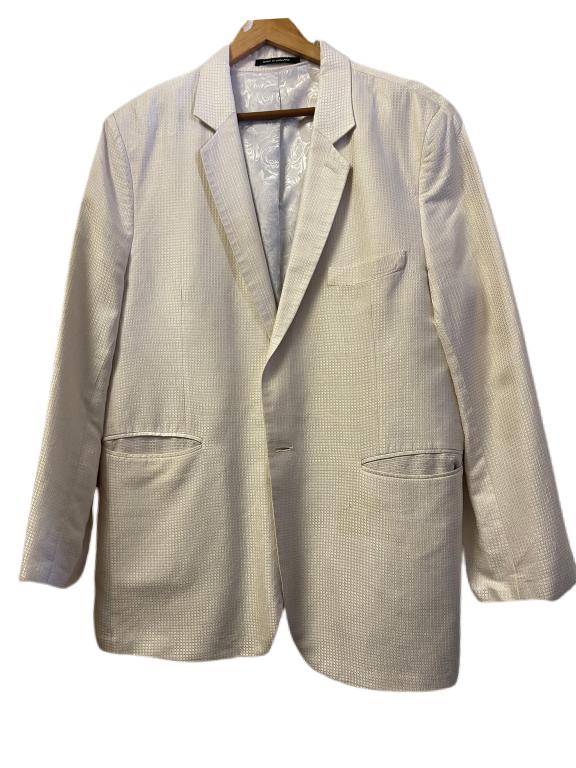 RALPH LAUREN VTG CREAM LINEN JACKET SZ 44 (1 of 3)