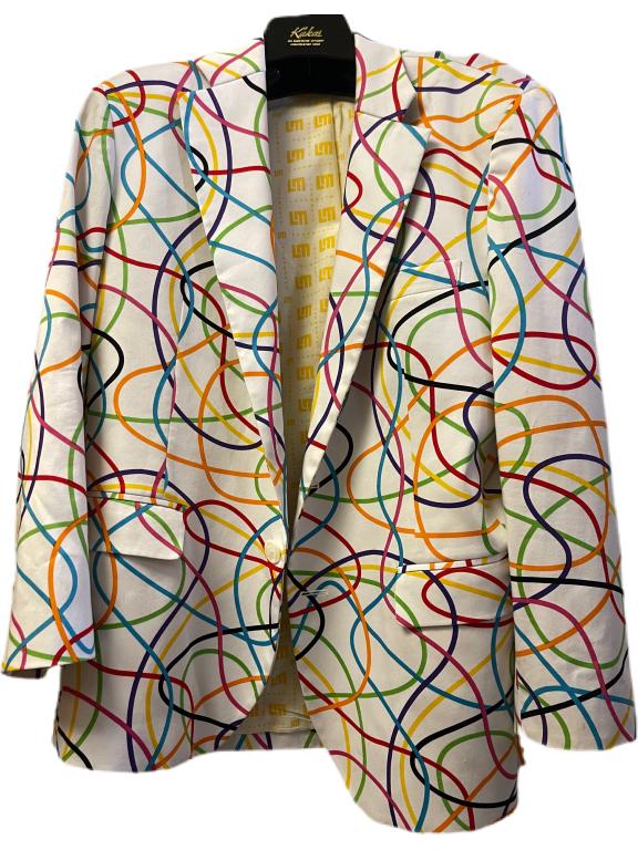 VTG LOUDMOUTH MODERN ABSTRACT JACKET SZ 44 (1 of 2)