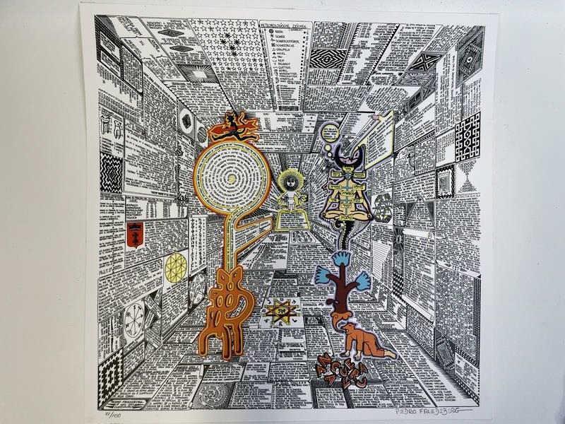 PEDRO FRIEDEBERG "THE TARO NEWS" SERIGRAPH PRINT (1 of 3)