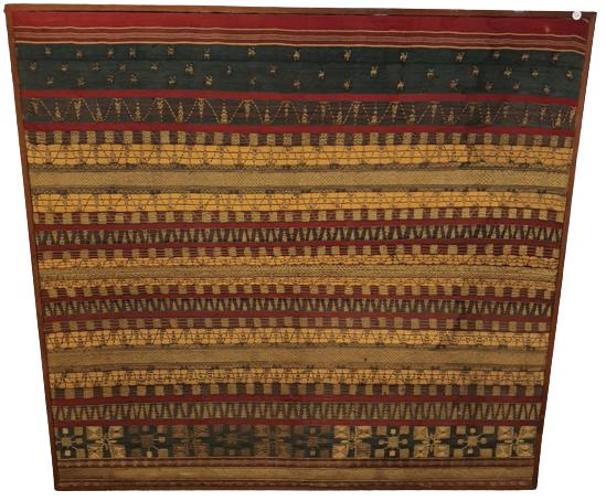ANTIQUE SUMATRAN TEXTILE TAPESTRY WALL ART 51" (1 of 2)