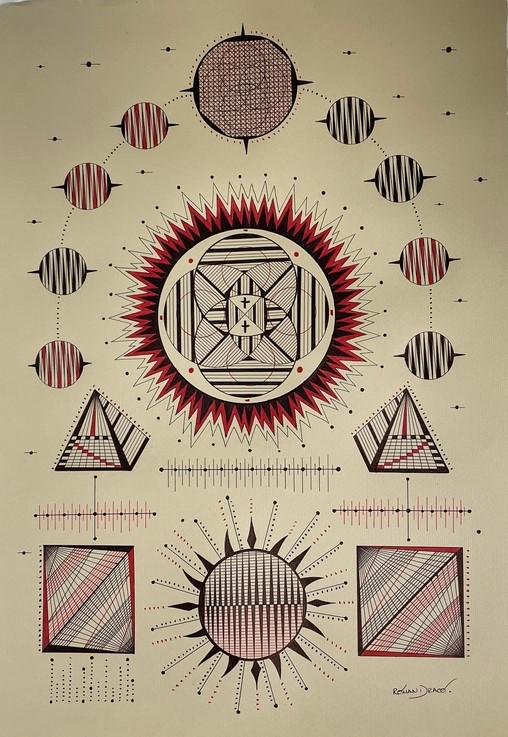 ROMAN DRACO ORIGINAL INK DRAWING 19" (1 of 4)