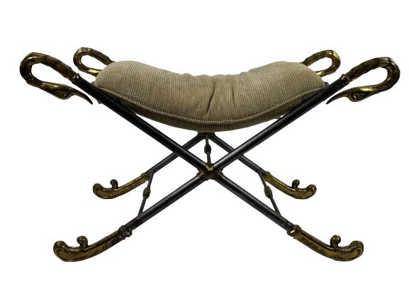 VINTAGE MAITLAND SMITH EMPIRE STYLE SWAN BENCH 36" (1 of 7)