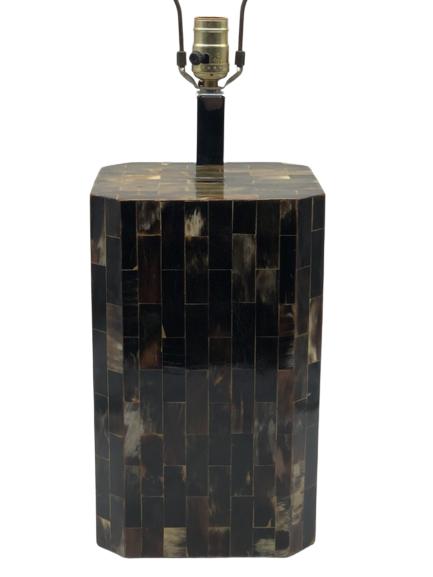 SPRINGER STYLE VINTAGE TESSELLATED HORN LAMP 27" (1 of 9)