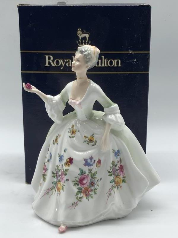 VINTAGE EROYAL DOULTON FIGURINE "DIANA": VINTAGEROYAL DOULTON FIGURINE "DIANA" | TRADITIONAL MODERN HOME DECOR VINTAGE FURNITURE -NEW IN BOX-9" APPROX-VERY GOOD CONDITION WEAR CONSISTENT WITH AGE AND USE -EH2522