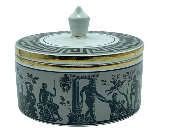 GREAT CITY TRADERS NEOCLASSIC ROUND LIDDED BOX 6" (1 of 4)