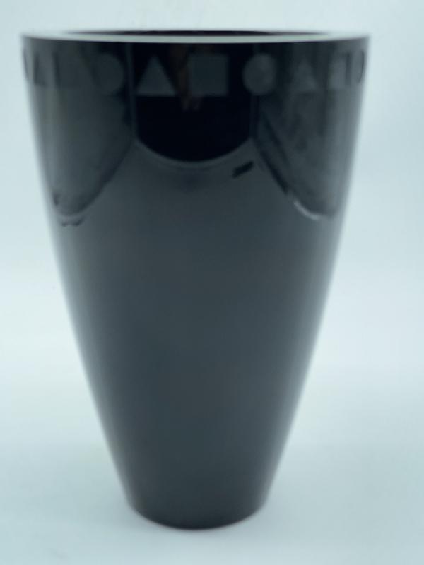 WARD BENNETT FOR SASAKI BLACK CRYSTAL VASE 9" (1 of 4)